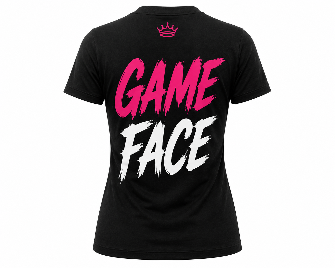 PINK GAME FACE fitted Tee — Crowned MVP × To’nae Beauty