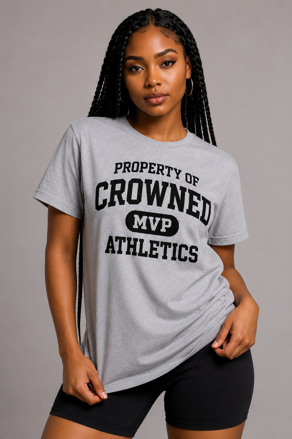 Women's Crowned MVP - Property Of | Grey Unisex Fitted T-Shirt