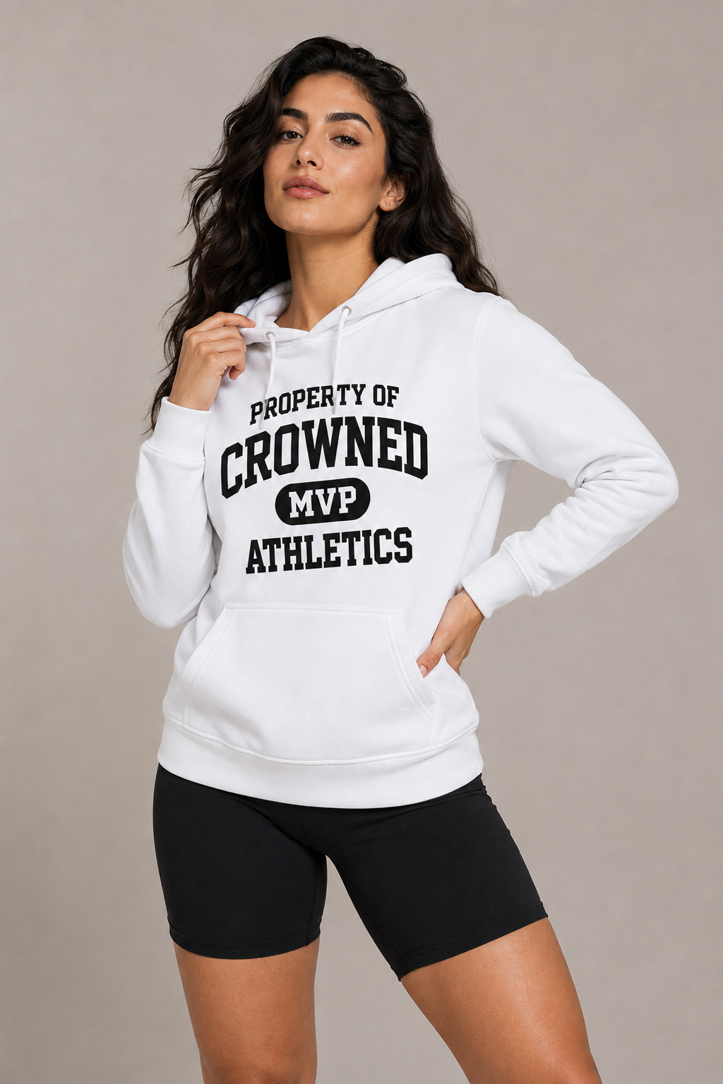 Crowned MVP “Property Of” Athletics Hoodie – White