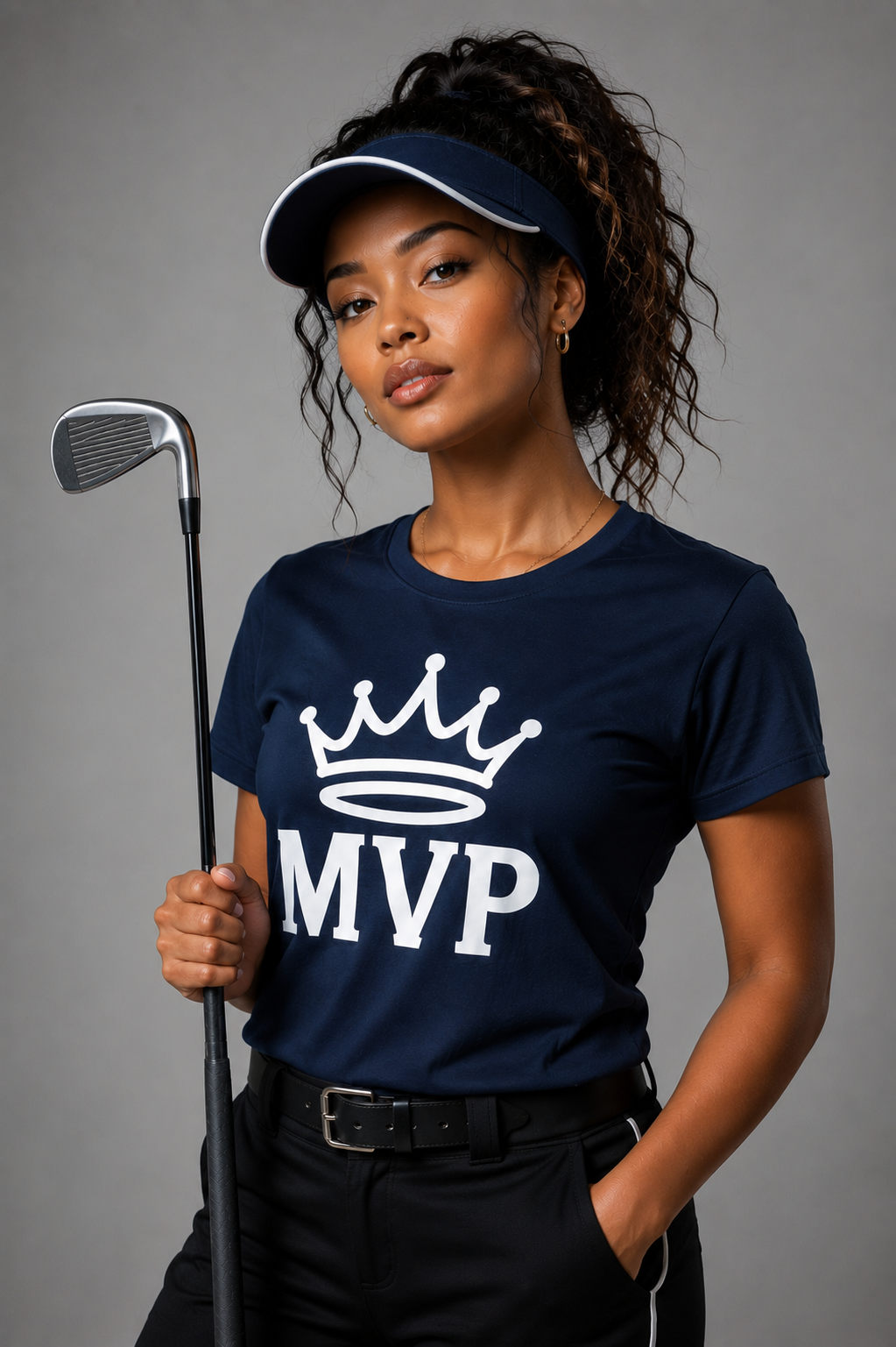 Crowned MVP Unisex Tee – Navy Blue