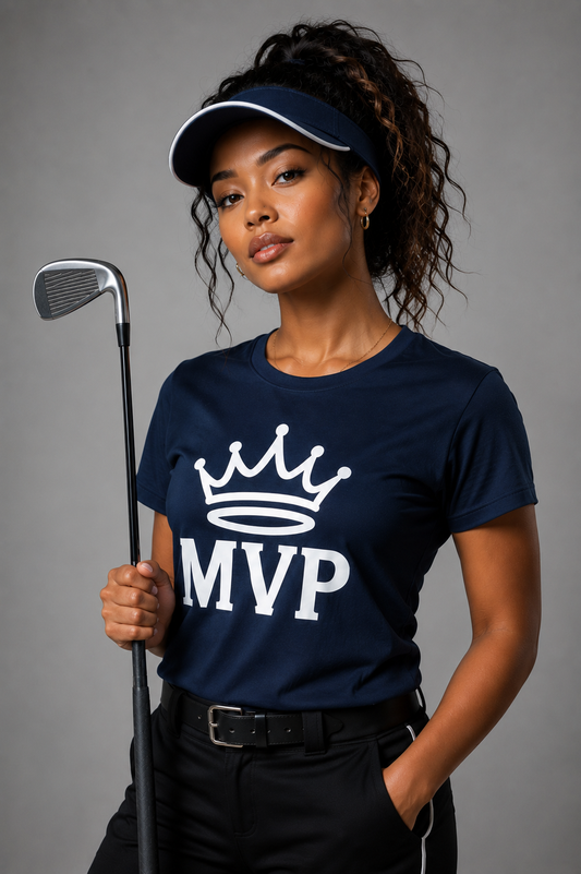 Crowned MVP Unisex Tee – Navy Blue