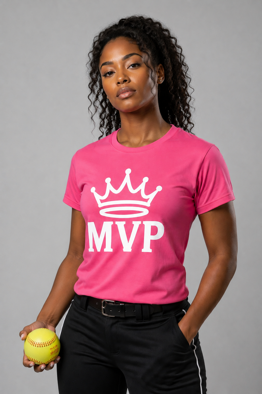 Crowned MVP Unisex Tee – Pink