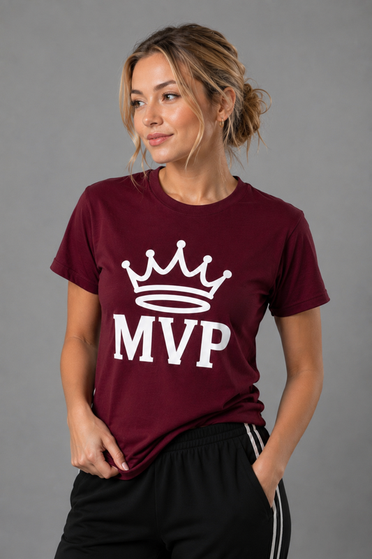 Crowned MVP Unisex Tee – Maroon