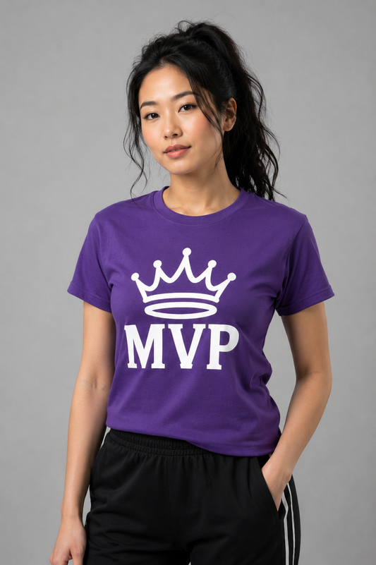 Crowned MVP Unisex Tee – Purple